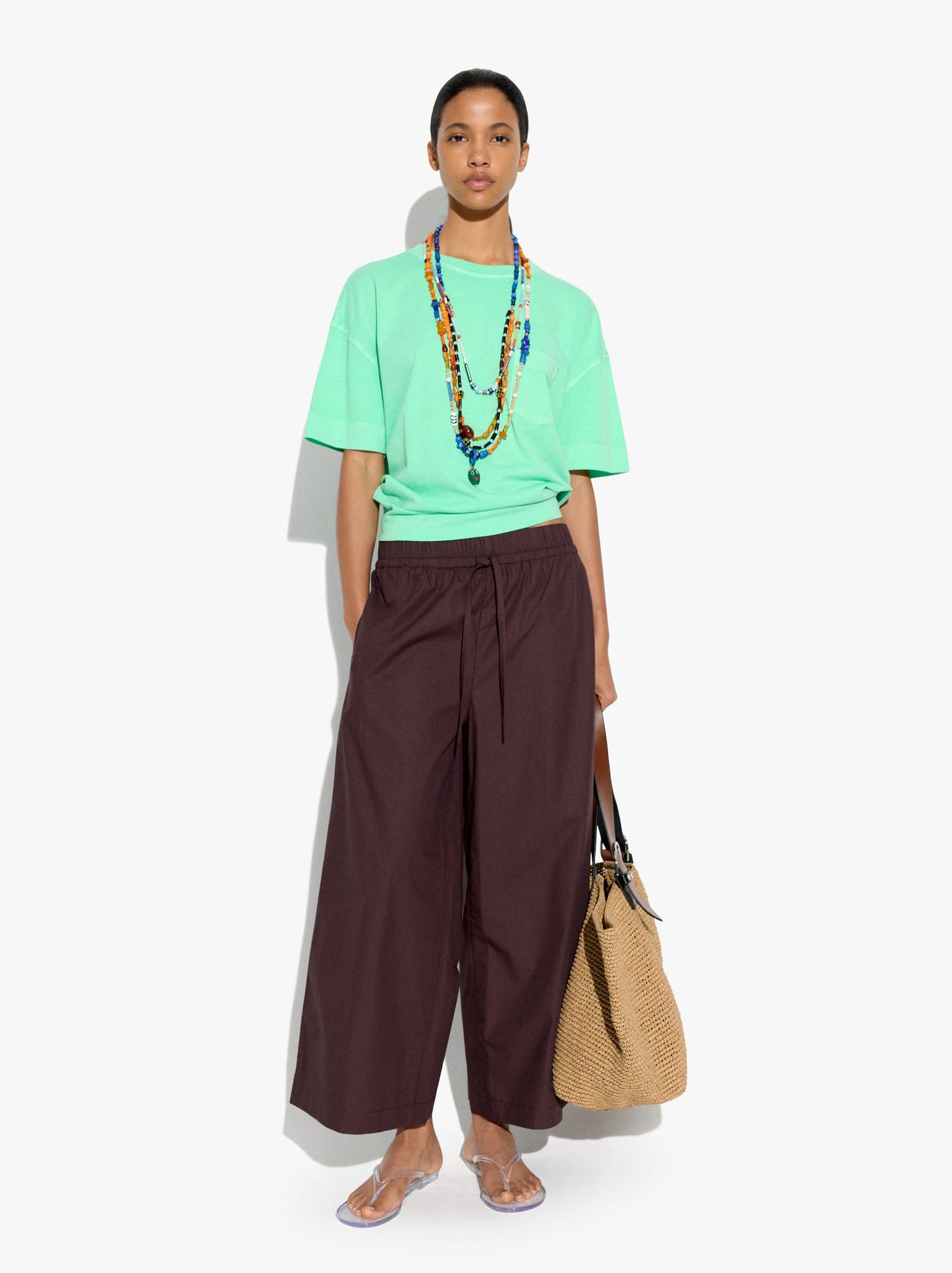 Trousers With Elastic Waist 100% Cotton