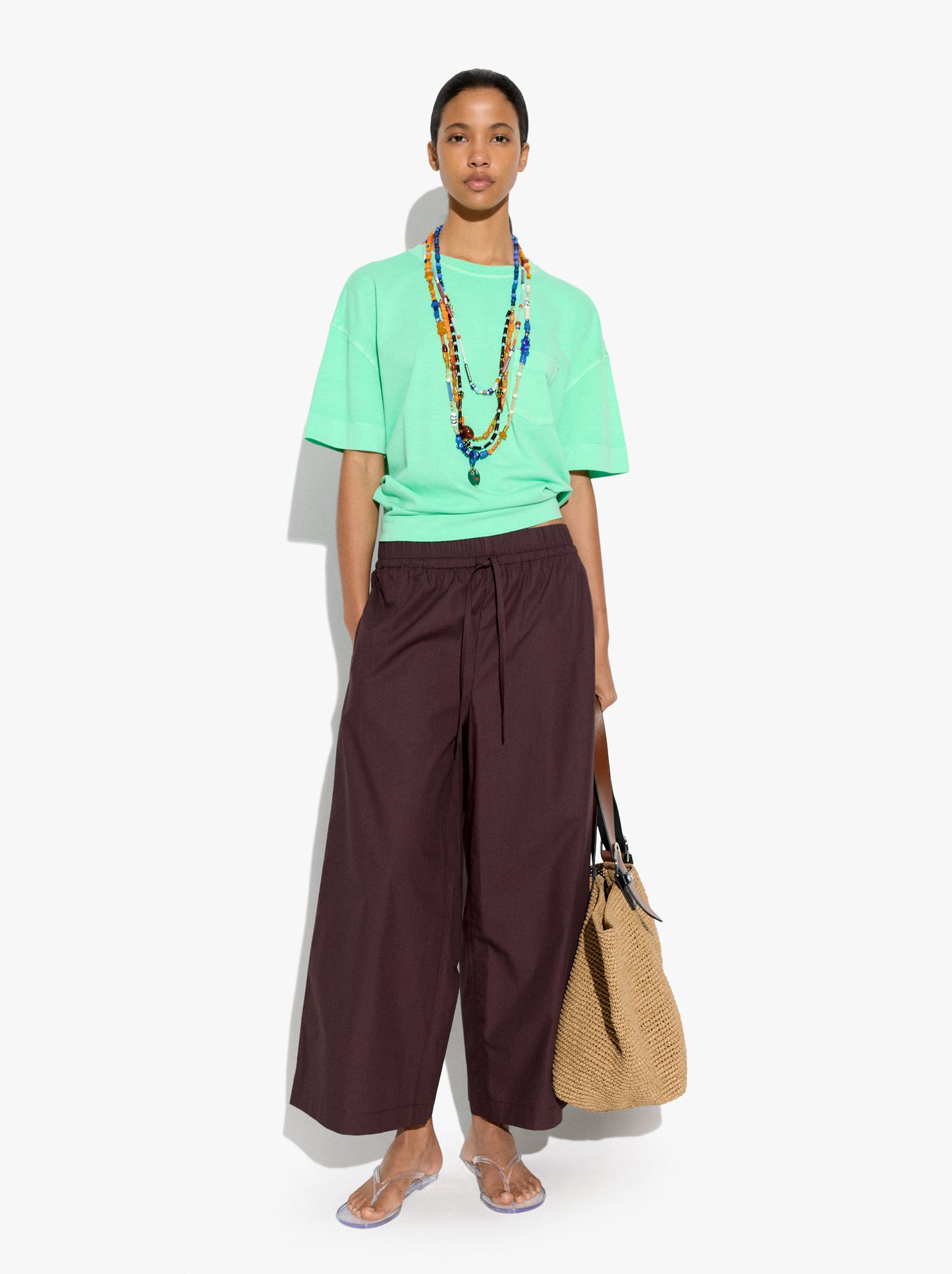 Trousers With Elastic Waist 100% Cotton