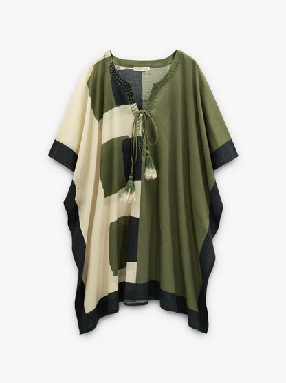 Asymmetric Kaftan With 100% Cotton