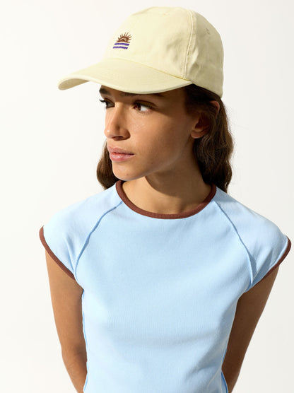 Cotton Cap With Embroidery