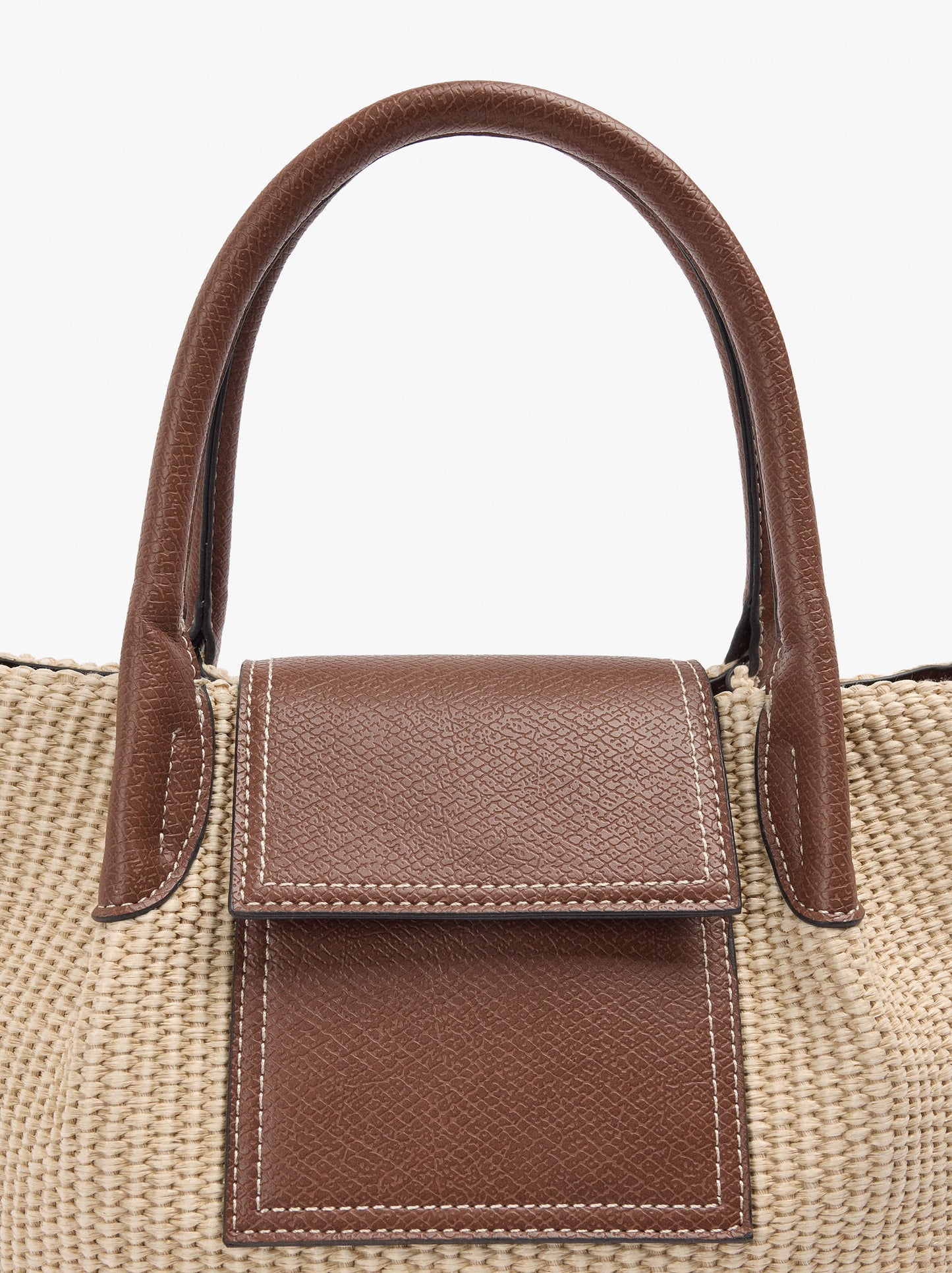Tote Bag With Paper Straw Effect With Flap