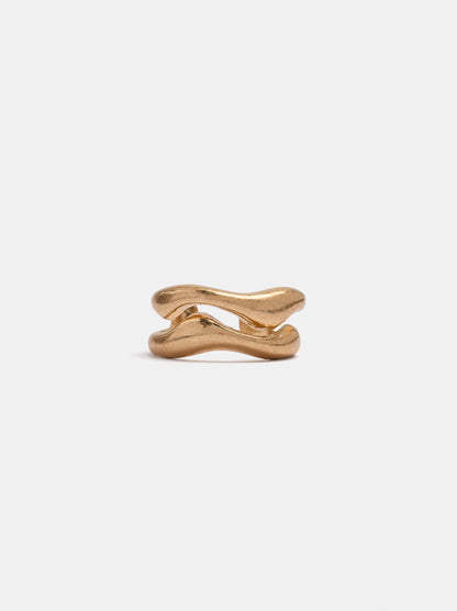Wavy Double-Effect Ring