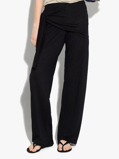 Trousers With Draped And Knot