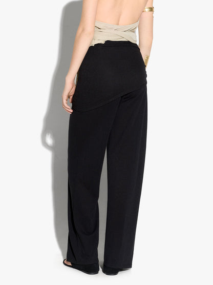 Trousers With Draped And Knot