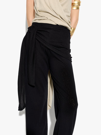 Trousers With Draped And Knot