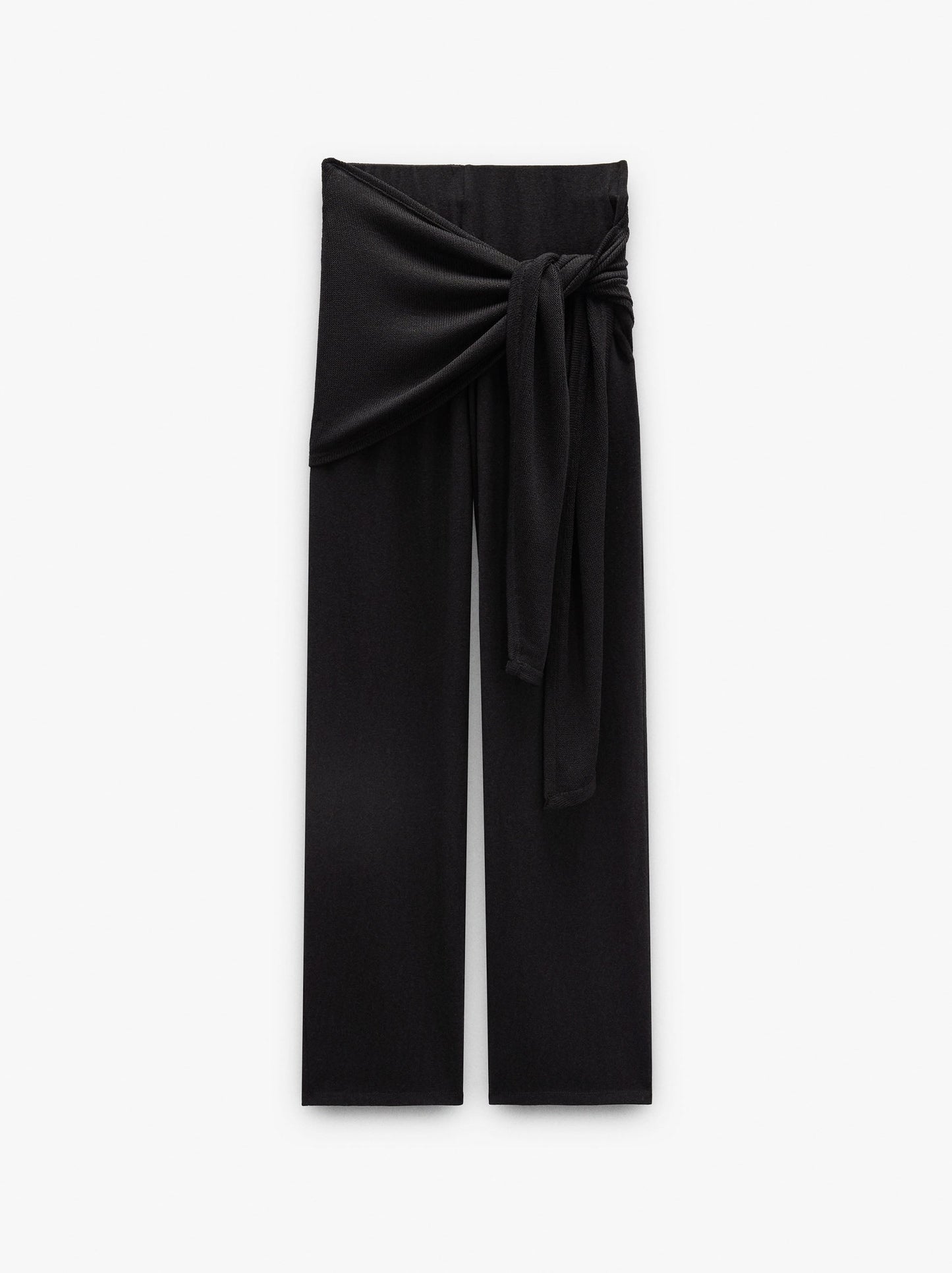 Trousers With Draped And Knot
