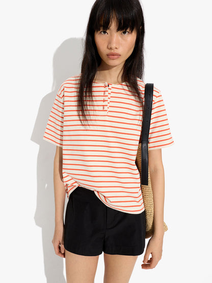Cotton T-Shirt With Stripes