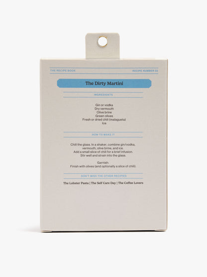 Keychain Charm The Dirty Martini - The Recipe Book
