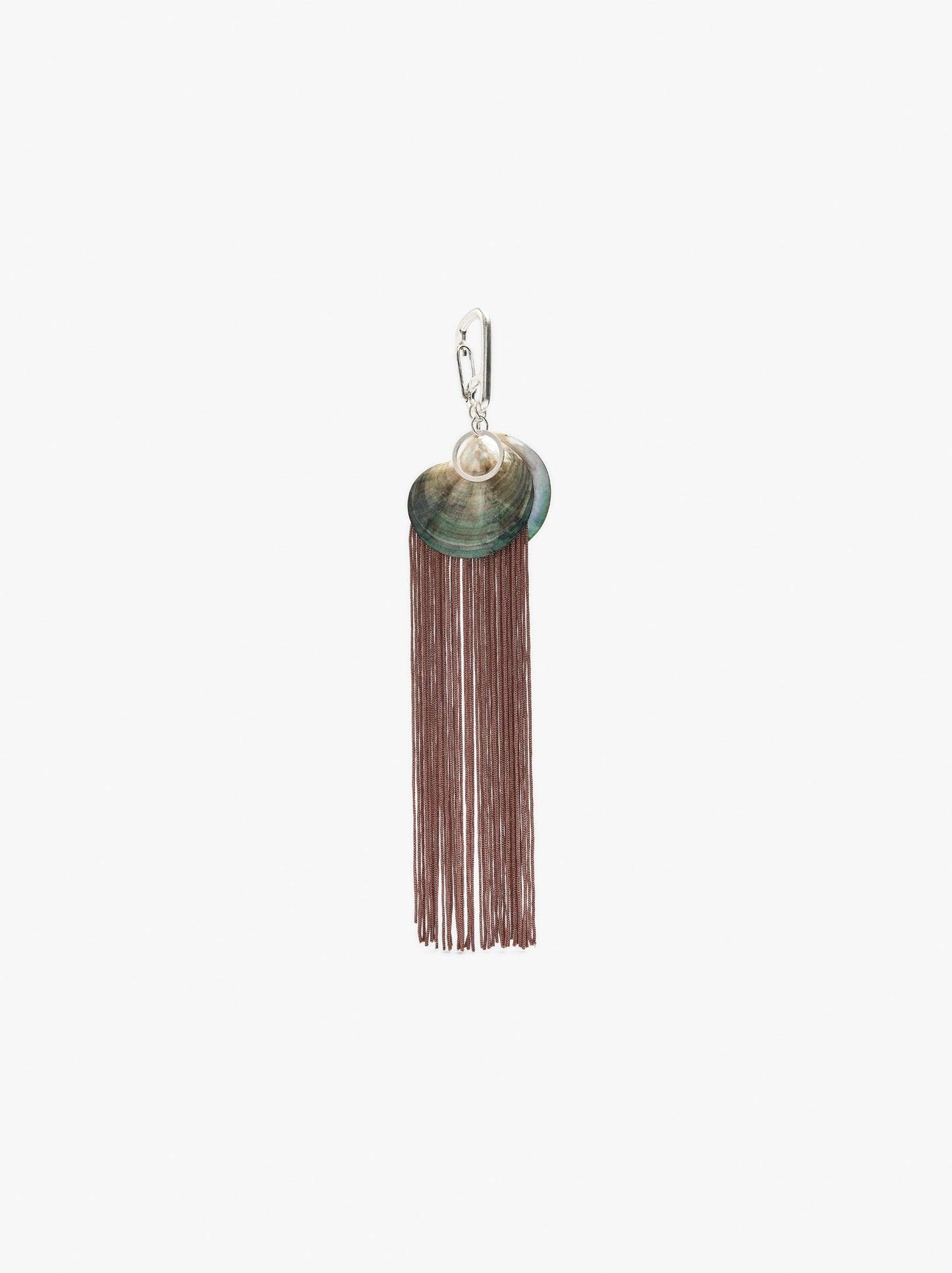 keychain Charm With Shells And Fringes
