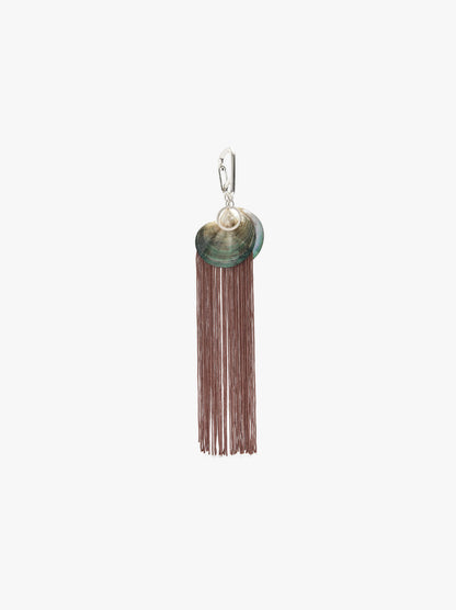 keychain Charm With Shells And Fringes