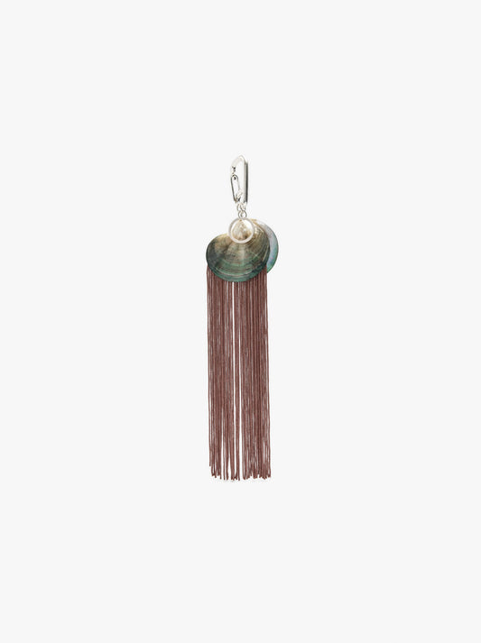 keychain Charm With Shells And Fringes