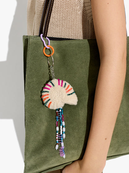 keychain Charm Snail Spiral With Crochet