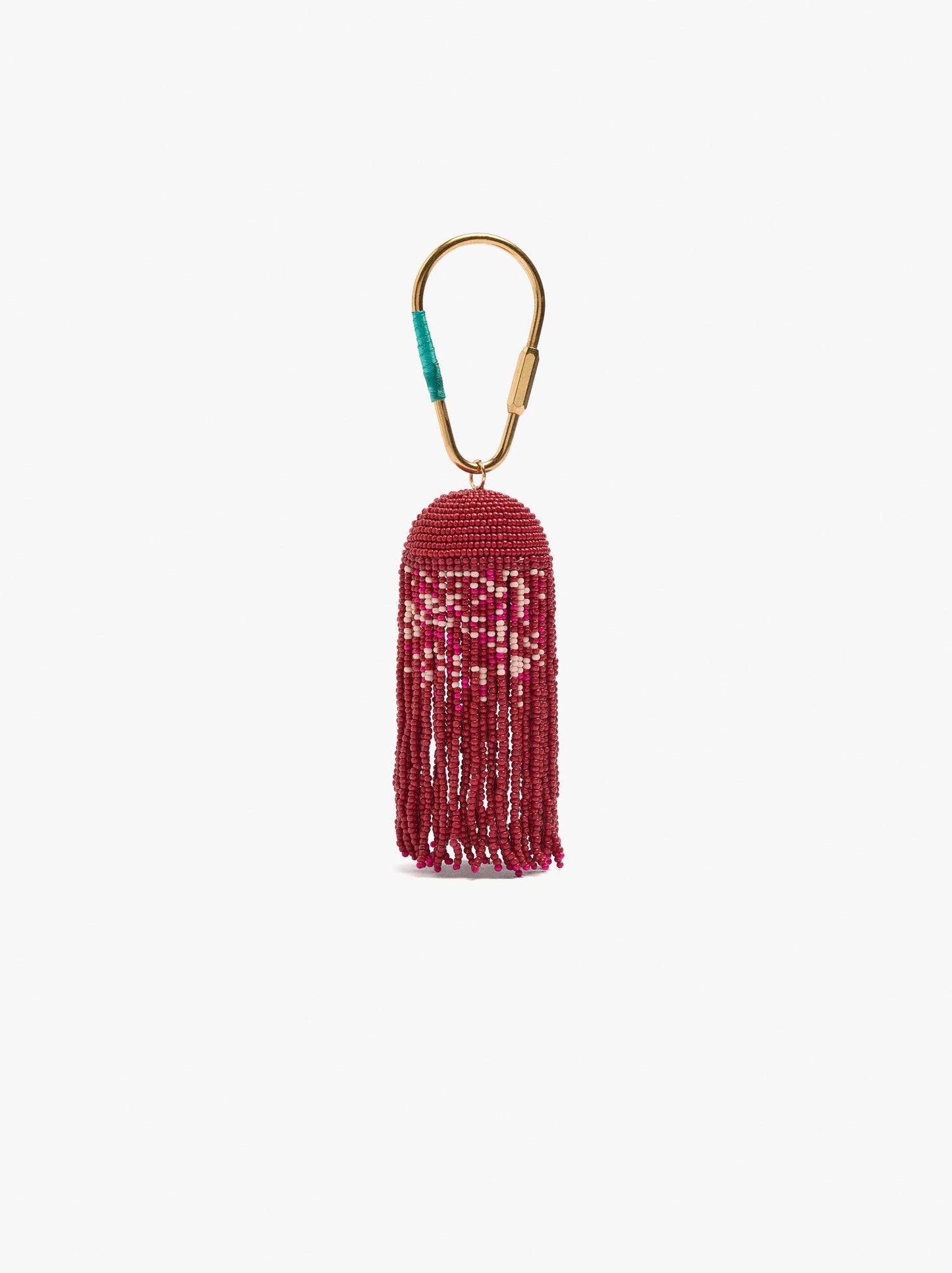 Rounded keychain Charm With Beads