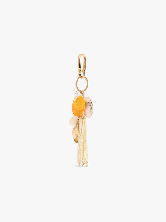 Keychain Charm With Shells And Beads
