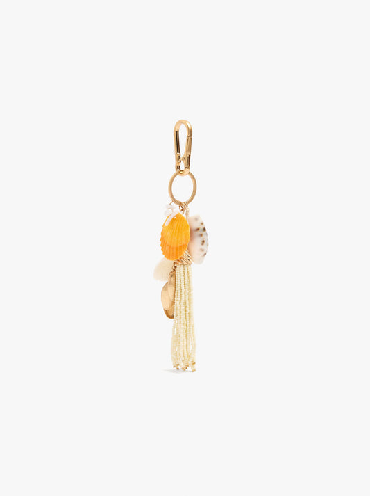 Keychain Charm With Shells And Beads
