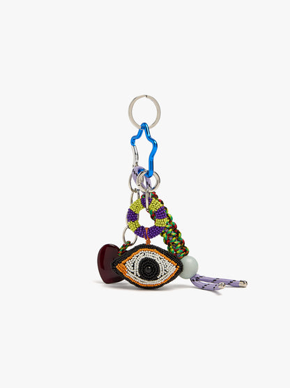 keychain Charm Eye With Beads