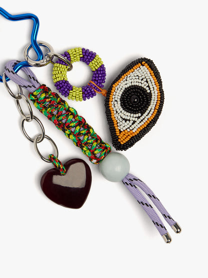 keychain Charm Eye With Beads