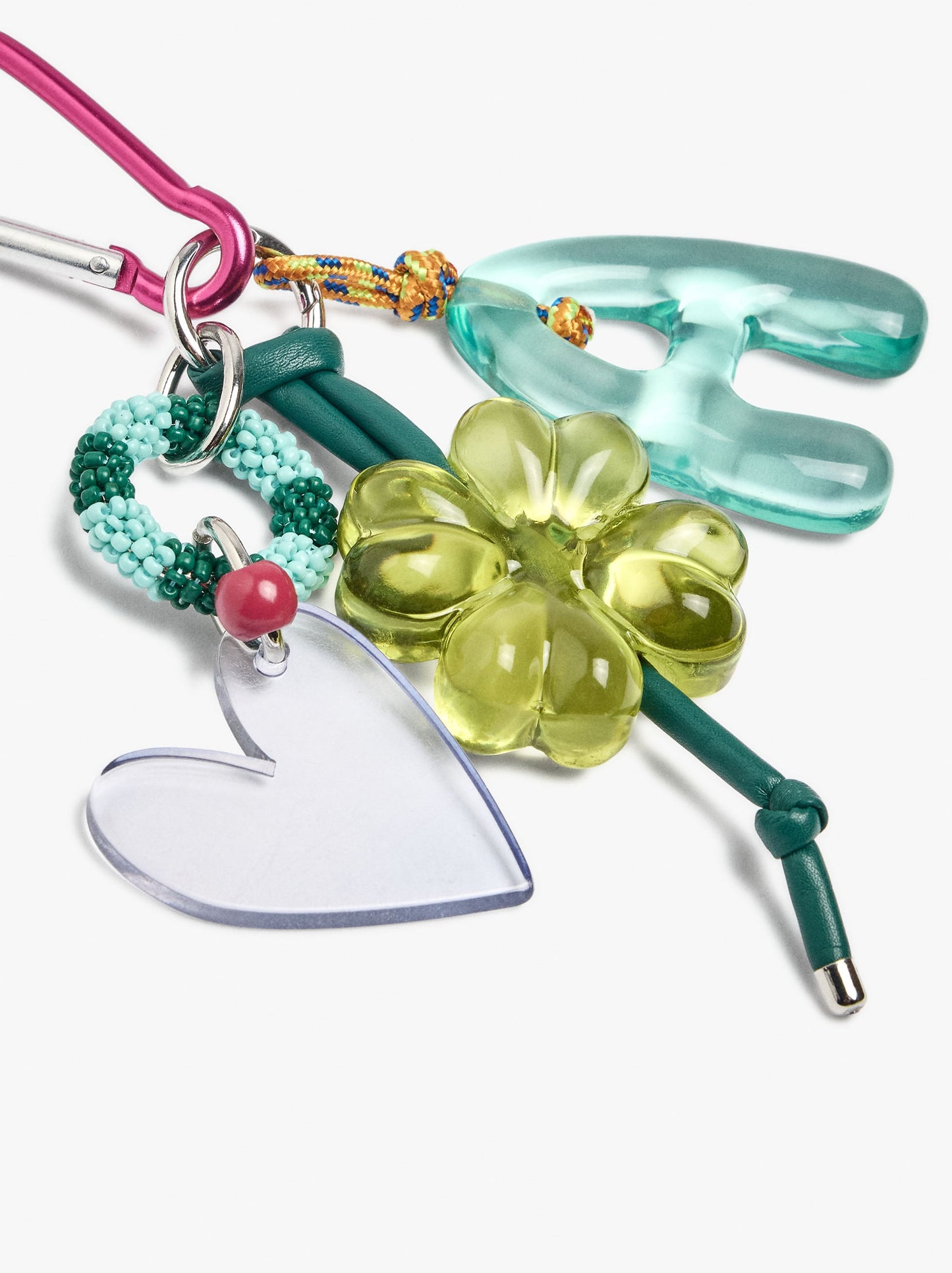 keychain Charm With Flower And Letter A