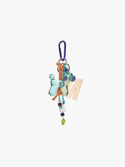keychain Charm Dog And Letter M