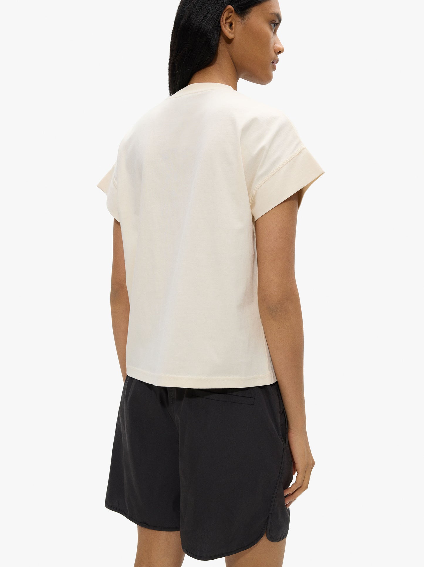 Cotton T-Shirt With Beads Detail