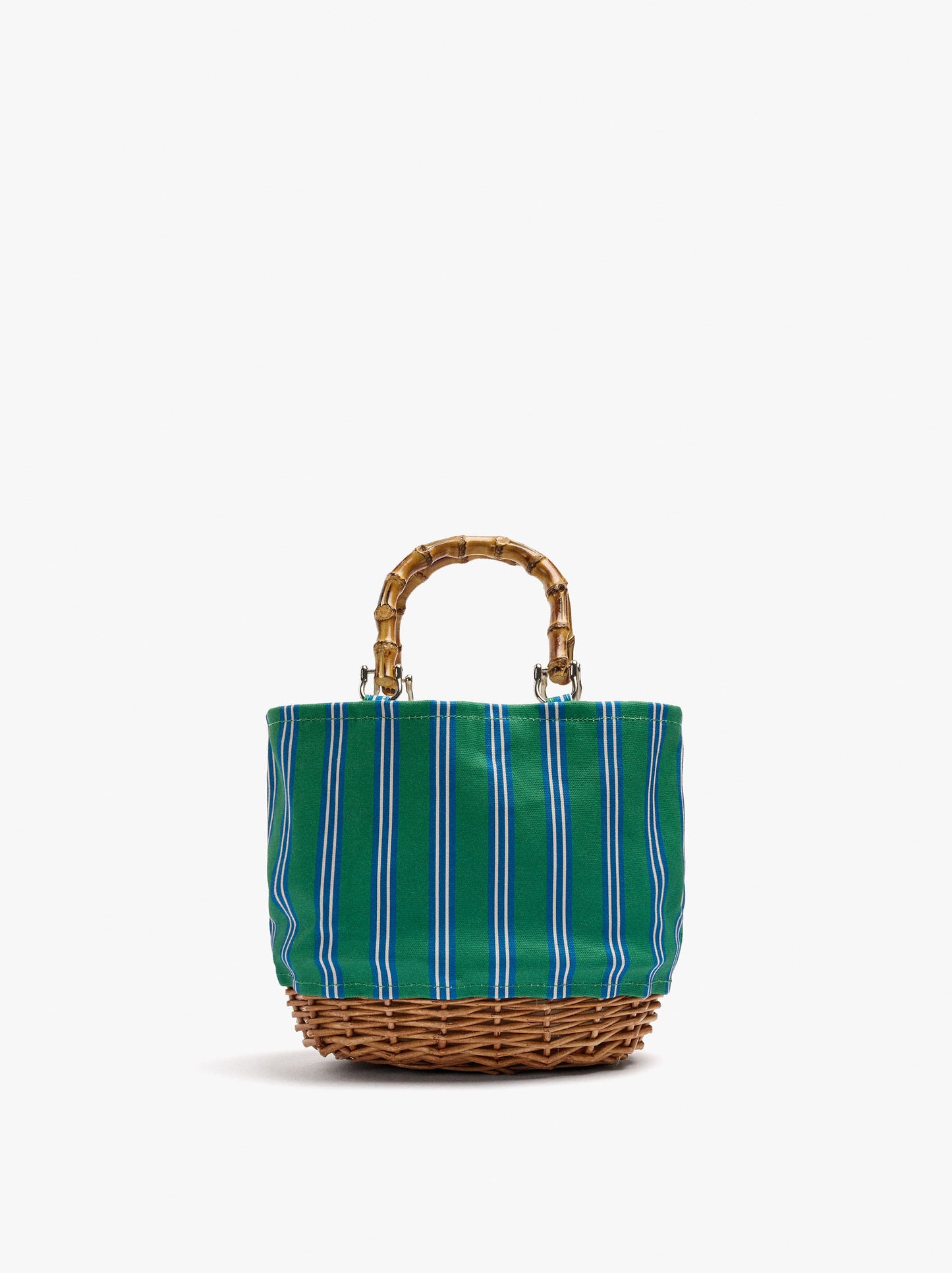 Tote Bag Canvas With Rattan Base M