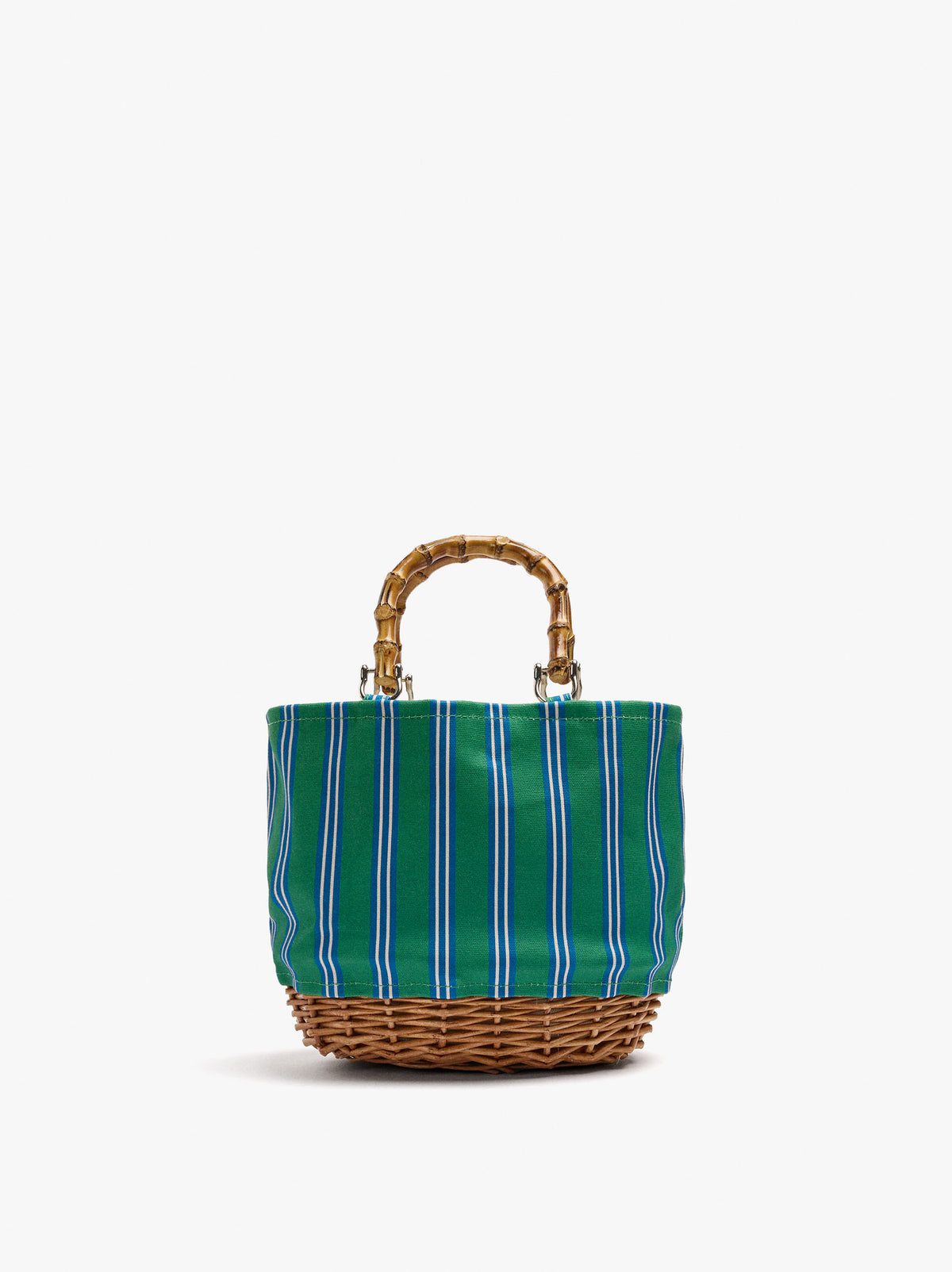 Tote Bag Canvas With Rattan Base M