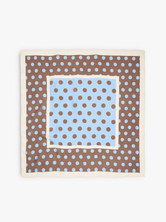 Square Printed Scarf With Silk