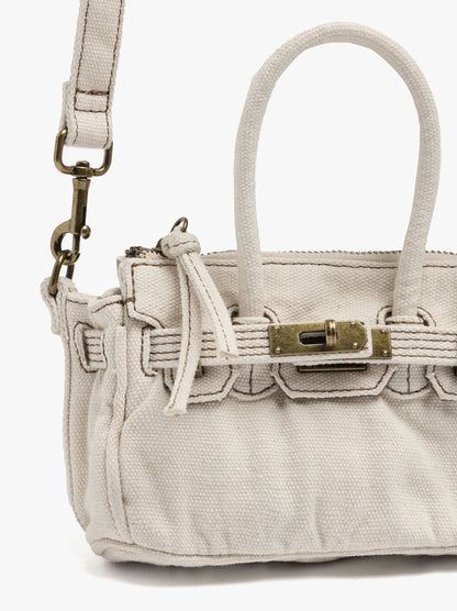 Crossbody Bag Canvas With Pendant