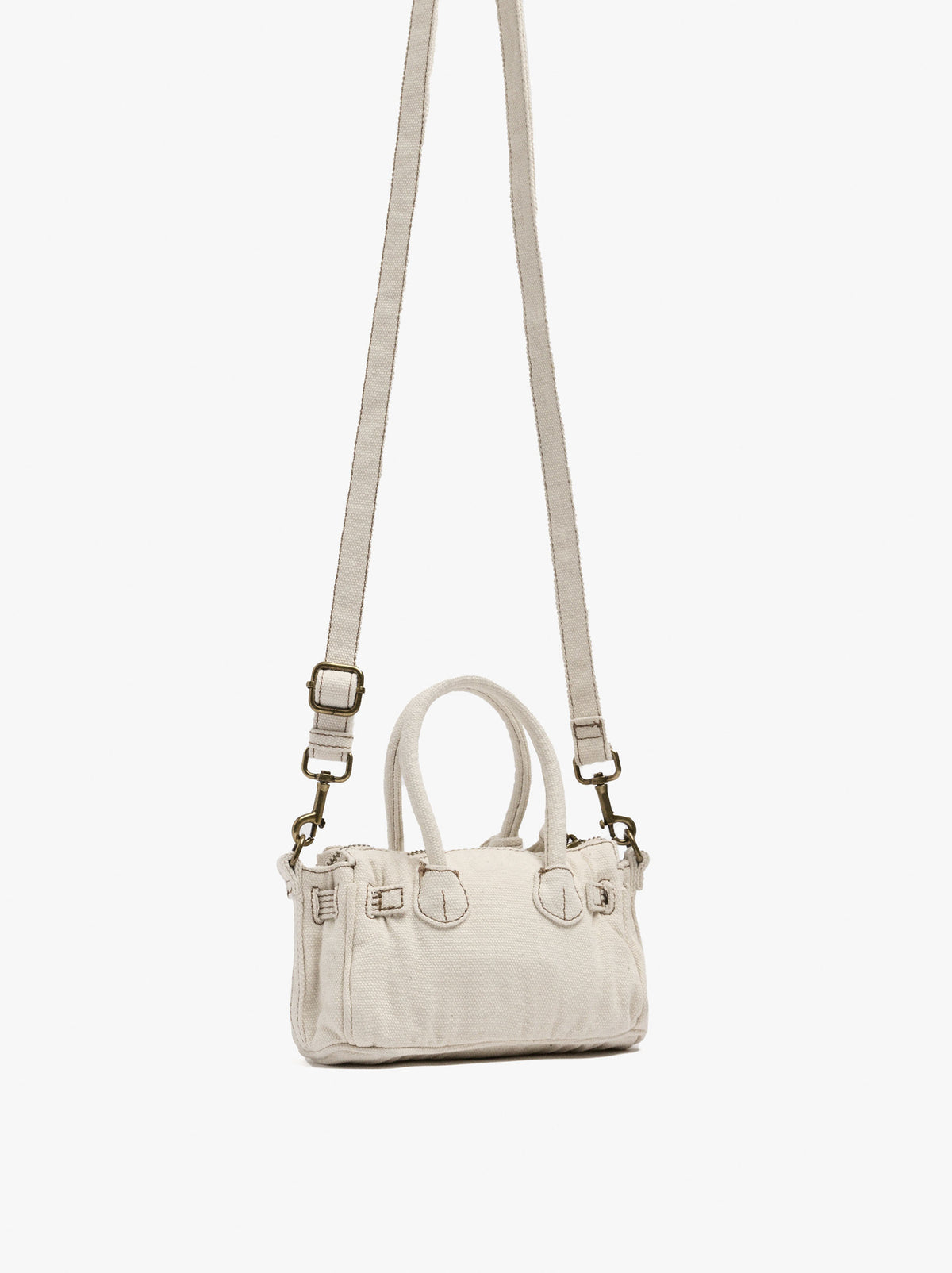 Crossbody Bag Canvas With Pendant