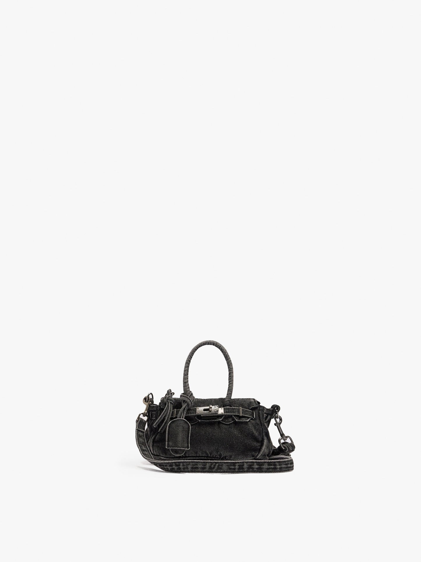 Crossbody Bag Denim With Pendant