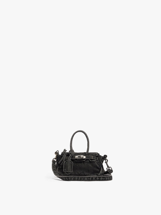 Crossbody Bag Denim With Pendant