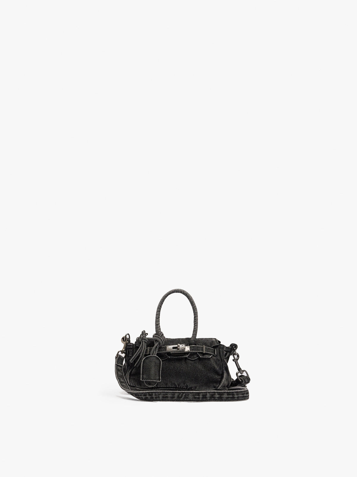 Crossbody Bag Denim With Pendant
