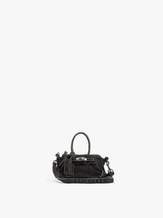 Crossbody Bag Denim With Pendant