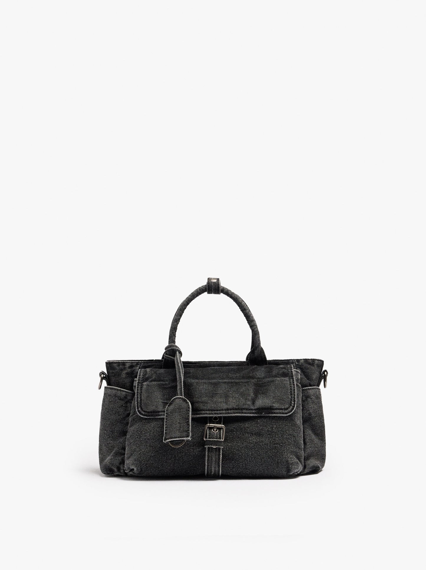 Tote Denim Bag With Crossbody Bag