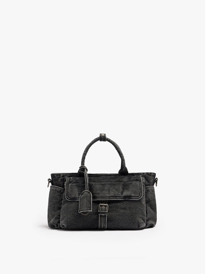 Tote Denim Bag With Crossbody Bag