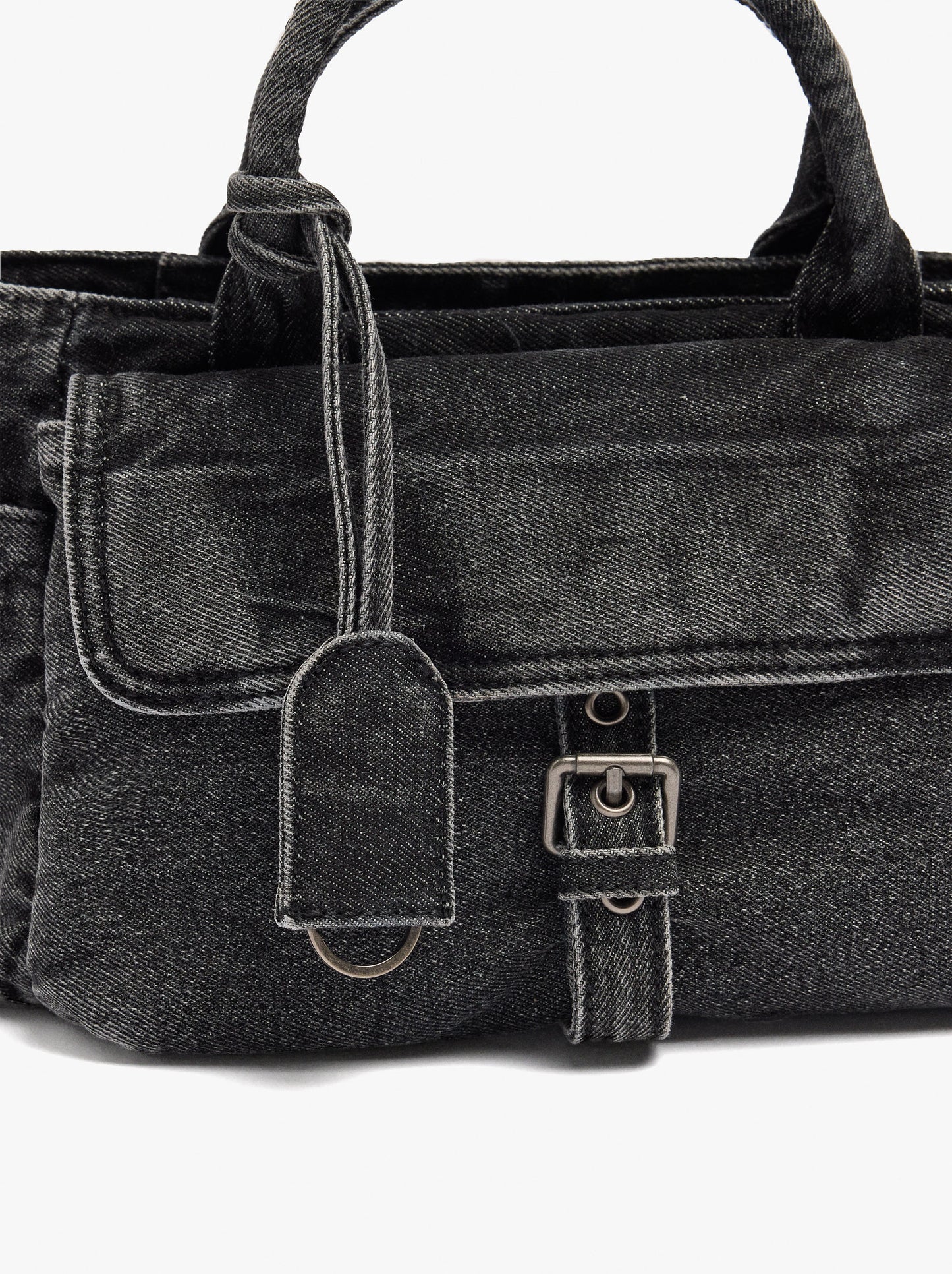 Tote Denim Bag With Crossbody Bag