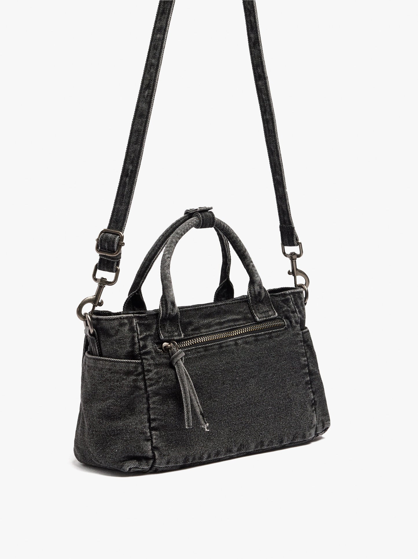 Tote Denim Bag With Crossbody Bag