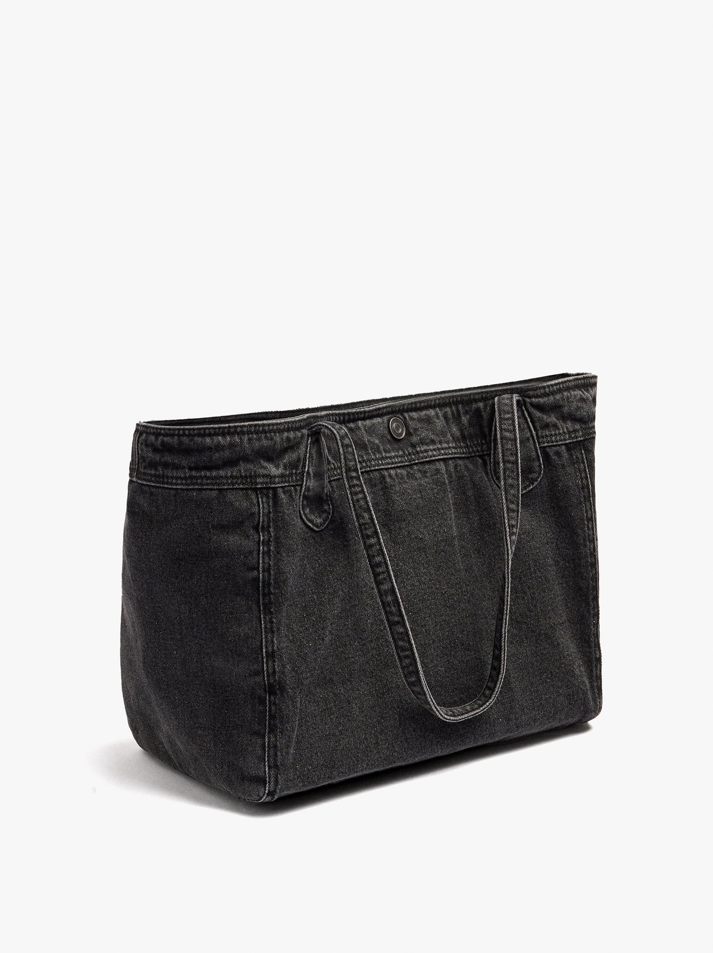 Shopper Denim Bag With Pendant