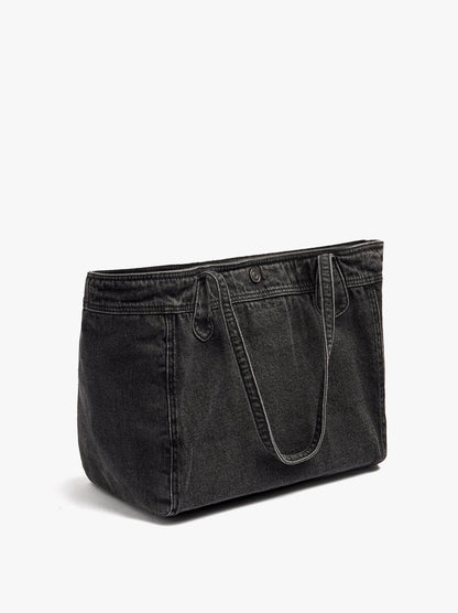 Shopper Denim Bag With Pendant