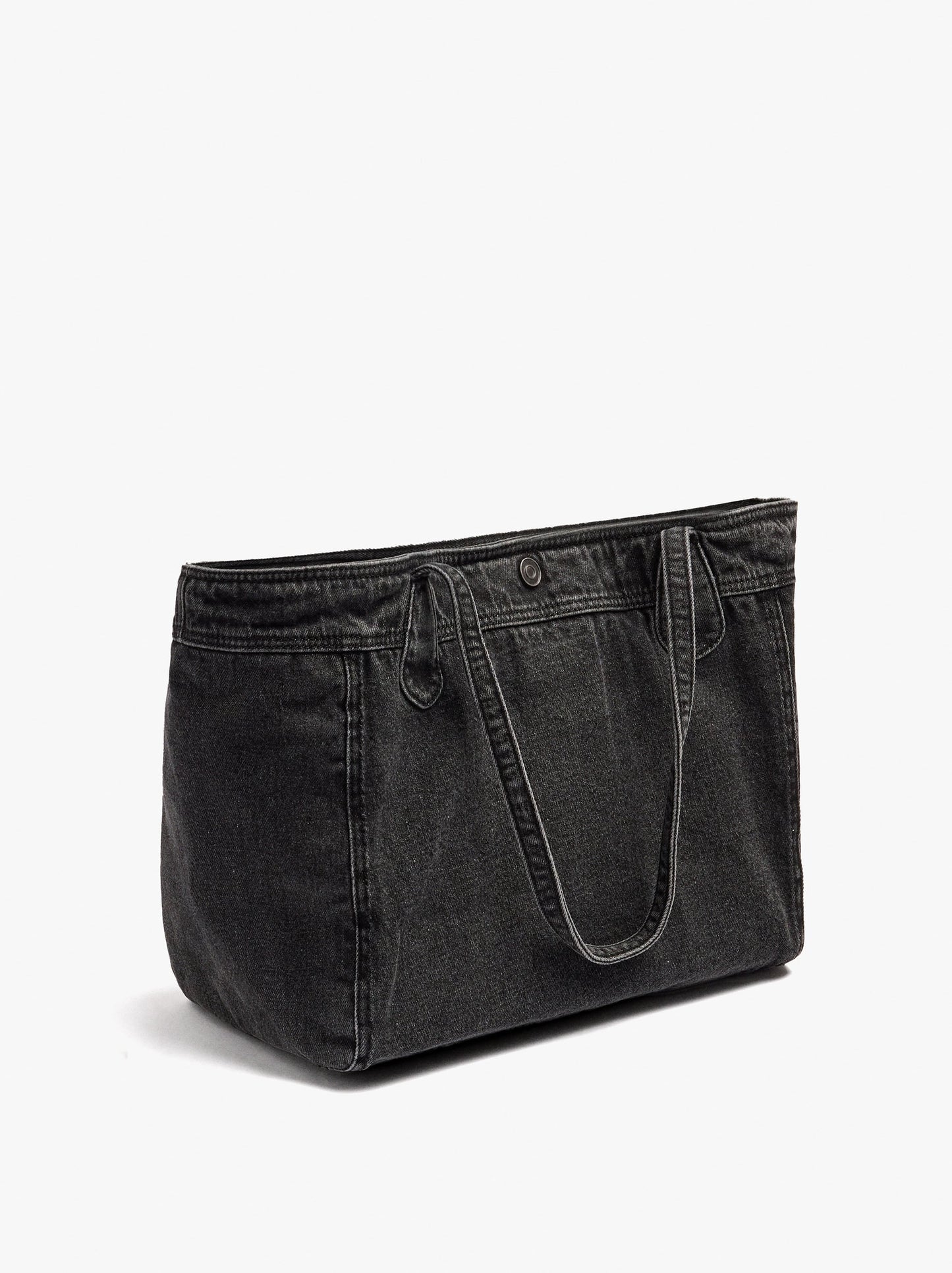 Shopper Denim Bag With Pendant