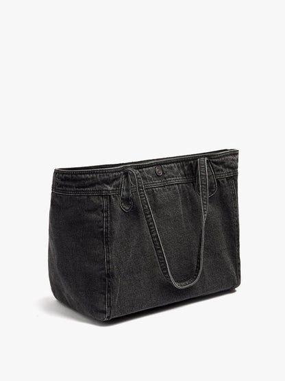 Shopper Denim Bag With Pendant