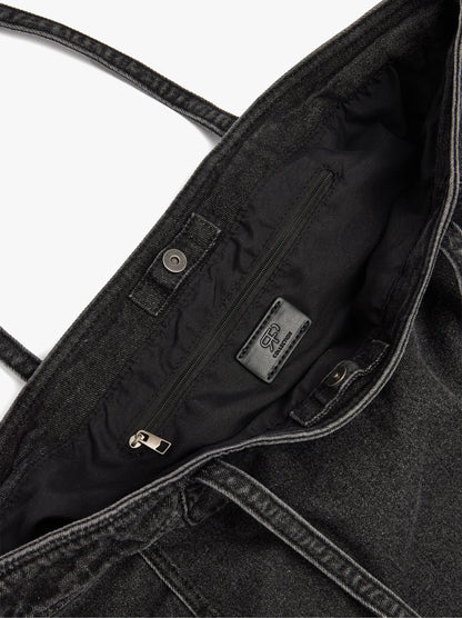 Shopper Denim Bag With Pendant