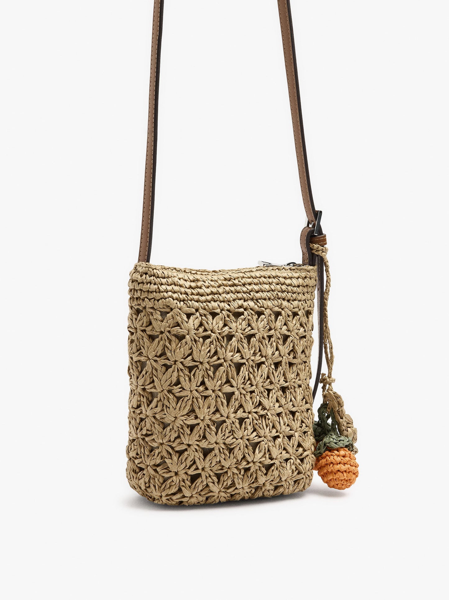 Mobile Phone Bag Paper Straw With Strap