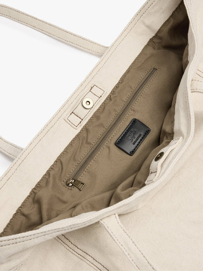 Canvas Shopper Bag With Pendant