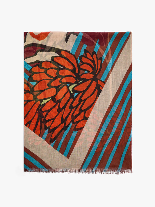 Printed Scarf With 100% Cotton