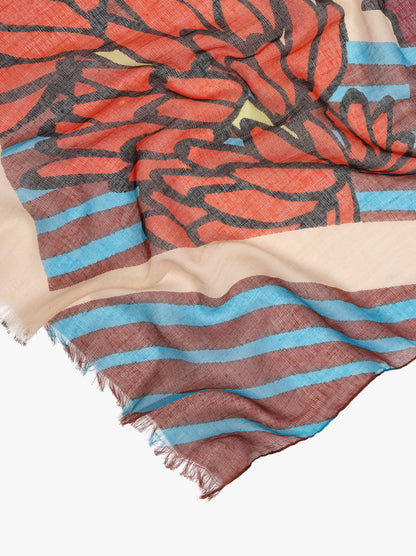 Printed Scarf With 100% Cotton