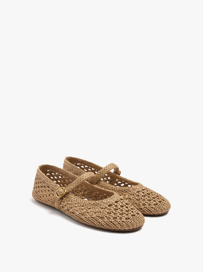 Ballet Flats With Braided Mesh