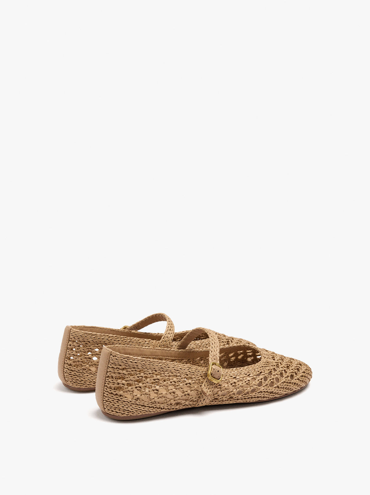 Ballet Flats With Braided Mesh