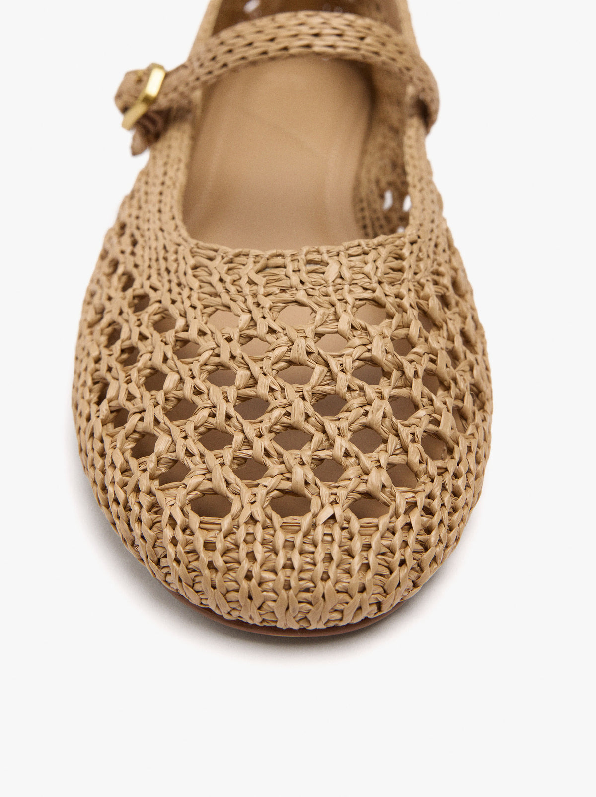 Ballet Flats With Braided Mesh