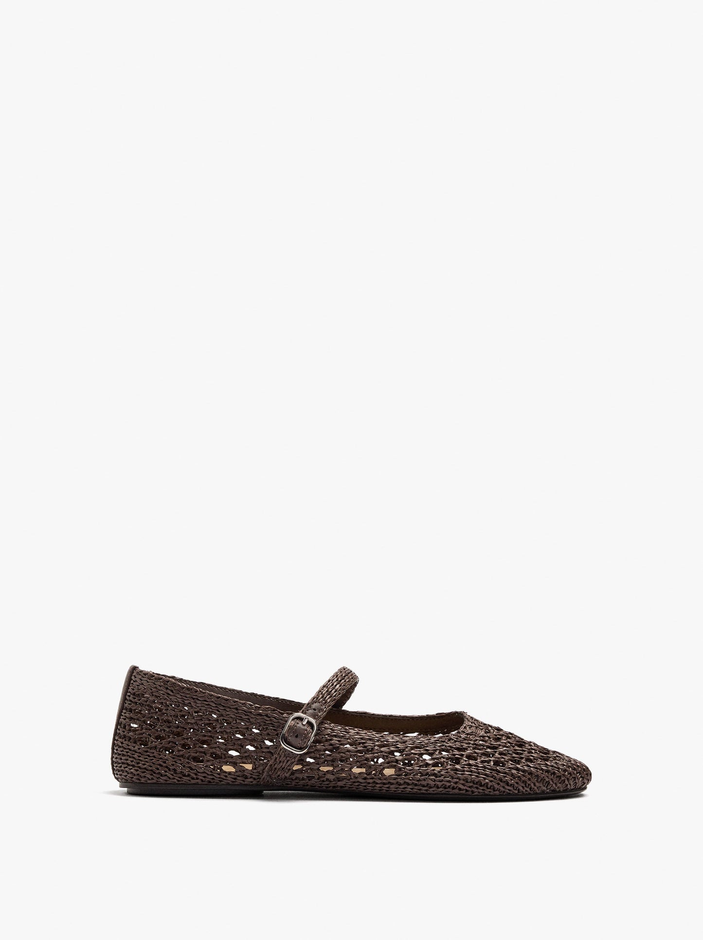 Ballet Flats With Braided Mesh